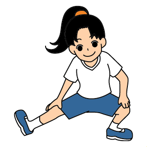 運動をする女の子